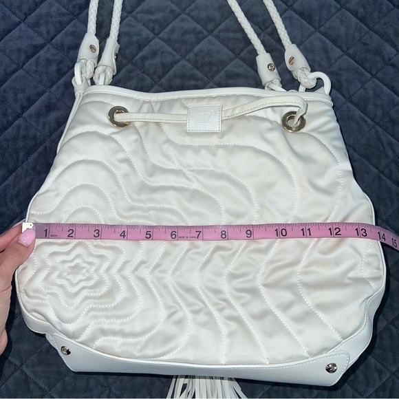 Montblanc Purse Shoulder Bag Starisma Dalila Off White Drawstring Hobo Nylon - Picture 15 of 16